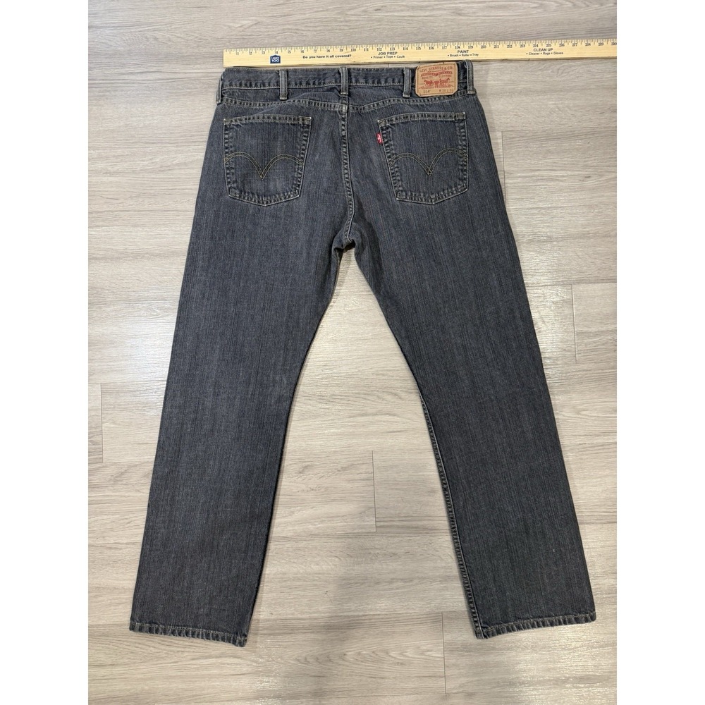 Levi's 514 Men's Slim Straight Jeans 38x32 Dark Grey Wash - Picture 2 of 7